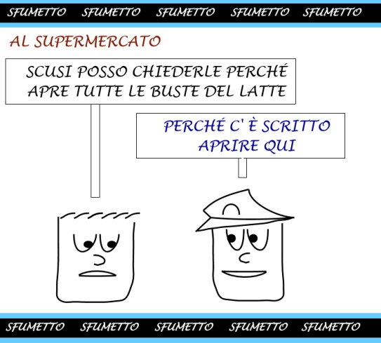  vignetta sui carabinieri al supermercato